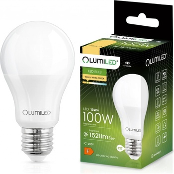 Lumiled LED žiarovka E27 A60 13W = 100W 1521lm 3000K Warm 260°