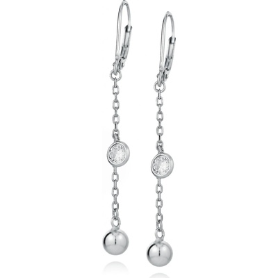 NUBIS® stříbrné visací se zirkonem a kuličkou NB-3359