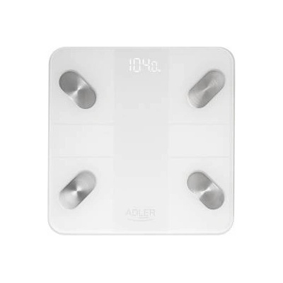 Adler Кантар Adler AD 8186, SMART Tuya, До 180 кг, LED дисплей, 3 x ААА, Бял