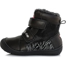 D.D.step dívčí zimní boty W063-356 barefoot černé