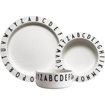 Design Letters Детски съдове Eat & Learn от тритан бели 3 части (20103019WHITE)