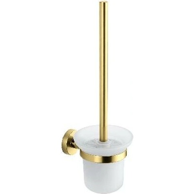 Kielle Oudee WC kefa nástenná s držiakom matné sklo brushed gold 40502036
