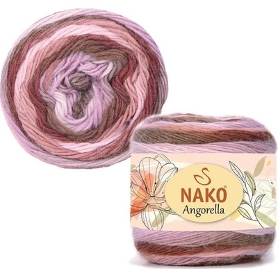 Pletací příze Nako Angorella 87532 - růžovohnědá