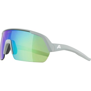 Alpina Очила за колоездене Alpina Turbo HR Mirror S2 w/ Fogstop Cycling glasses - Smoke / Grey Matt / Green Mirror - размер One Size (205-6955-0111)
