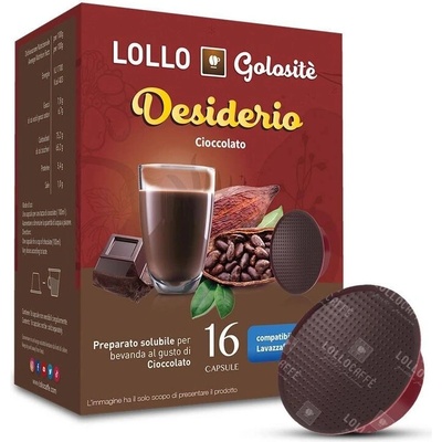 16 бр. кафе капсули с шоколад LOLLO CAFFE съвместими с кафемашини Lavazza A Modo Mio®