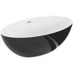 Mexen Nike 175x100 cm black/white/brushed nickel (54071751075-97)