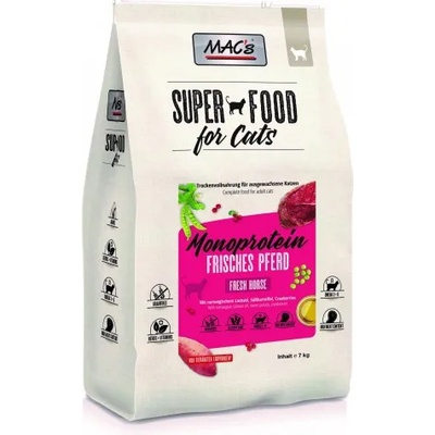 MAC's Mac’s Cat Adult Monoprotein GRAIN FREE, висококачествена храна за капризни и чувствителни котки, БЕЗ ЗЪРНО, с конско месо, 7 кг - Германия - 80560