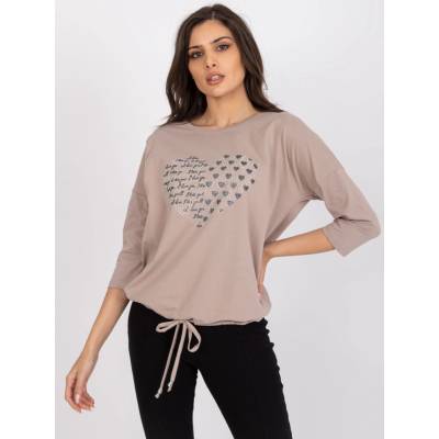 Blouse RV BZ 0229.13P dark beige krémová