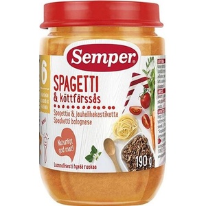 Semper Ястие Semper - Спагети с говеждо месо, 190 g (9553) - ozone