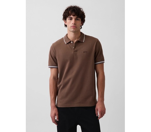 Gap Polo pique hnedé