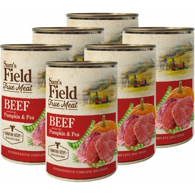 Sam's Field Adult True Meat Beef with Pumpkin & Pea 6 x 400 g