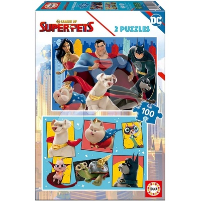 Educa DC League of Superpets 2 x od 4 let 100 dílků