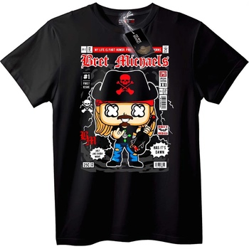 NOONEBRAND Тениска Bret Michaels Комикс - 7XL, White