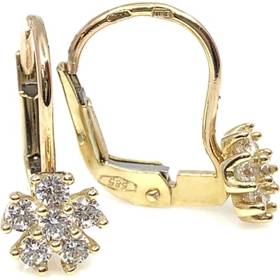 Jan Kos jewellery zlaté náušnice květina 59633352