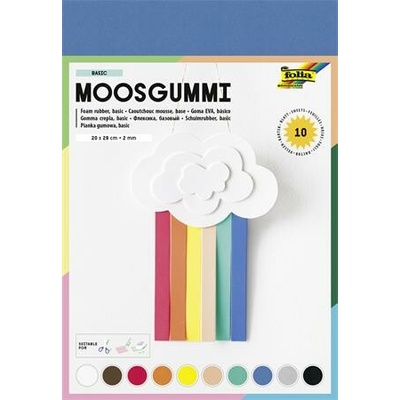 Folia - Max Bringmann Pěnovka Moosgummi - 20 x 29 cm - 10 barev