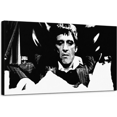 Ručne maľovaný POP Art obraz Scarface - 140x70 cm