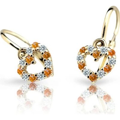 Cutie Jewellery detské náušnice zo žltého zlata C2157-10-X-1 oranžová
