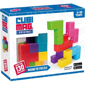 Cubimag Магнитен пъзел Cubimag Blue Rocket - Със 130 Предизвикателства (80864BG)