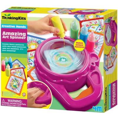 4M Творчески комплект 4M Thinking Kits - Направи си сам, Машина за рисуване с ръчно задвижване (4m-04733)