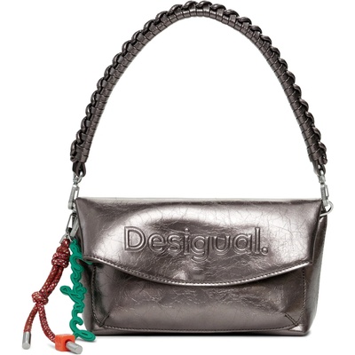 Desigual dámska crossbody kabelka Half Logo Trokel Dark Silve 25WAXPAQ9225