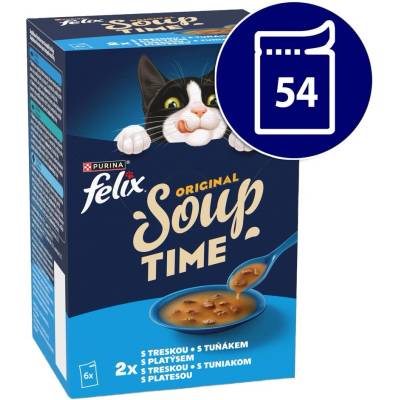FELIX Soup Вкусен избор с треска, с риба тон, с платика 54 x 48 г