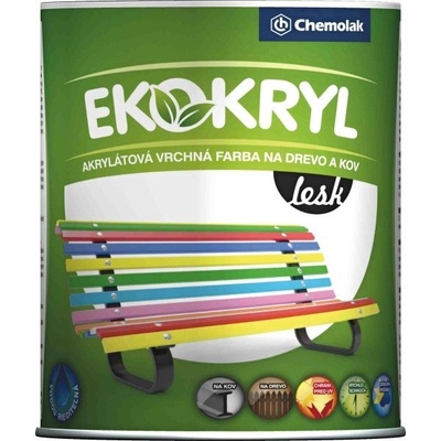 Chemolak Ekokryl lesk 0100 biela 0,6L