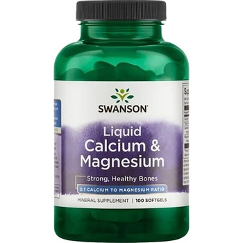 Image 1 of Swanson Liquid Calcium & Magnesium [100 Гел капсули]
