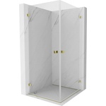 Mexen Lunar-B Duo душ кабина с врати на панти 85 x 85 см, прозрачна, златна - 832-085L-085P-50-00 (832-085L-085P-50-00)