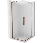 Mexen Velar L Duo плъзгаща се душ кабина 100 x 100 см, матирано, розово злато - 871-100-100-02-33-60 (871-100-100-02-33-60)