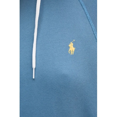 Ralph Lauren Памучен суичър Polo Ralph Lauren в синьо с качулка с десен 211935583 (211935583)