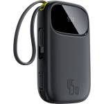 Baseus EnerFill FC31 външна батерия с дисплей, USB-C и Lightning кабели, 45W, черен (201597)