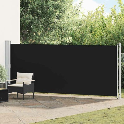 vidaXL Zatahovací boční markýza / zástěna 600 x 160 cm černá