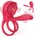 SuperLove Vibrating Cock Ring Sleeve with Rose Clitoral Stimulator Red