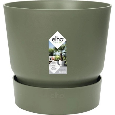 Elho greenville Květináč s podmiskou plastový 30 x 28 cm zelený