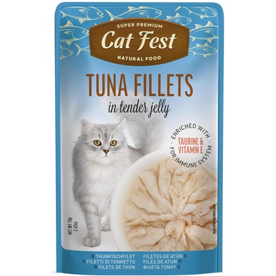 Cat Fest pouch - пауч за котки в желе с риба тон различни видове 70 г