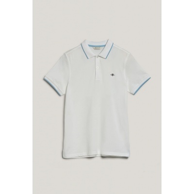 Gant Striped Polo Pique Rugger White