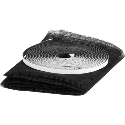 FlyScreen2 Sieť 220x65 cm, proti hmyzu a komárom, na balkónové dvere, čierna PE 2 ks