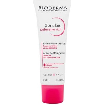 BIODERMA Sensibio Defensive Rich Active Soothing Cream успокояващ крем за чувствителна кожа 40 ml за жени