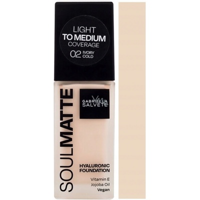 Gabriella Salvete Soulmatte Hyaluronic Foundation hydratační a zmatňující make-up 02C Ivory Cold 30 ml