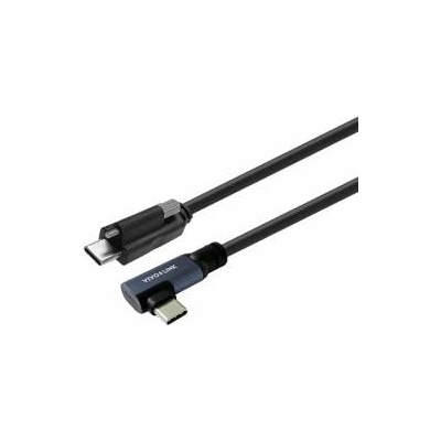 VivoLink USB-C to USB-C Angled Cable with lock screw 7m Supports 20 Gbps data Certified for Business
