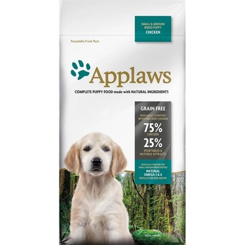 Image 1 of Applaws Puppy Small & Medium Chicken за кученца до 1г. от малки и средни породи 75% пиле 2kg