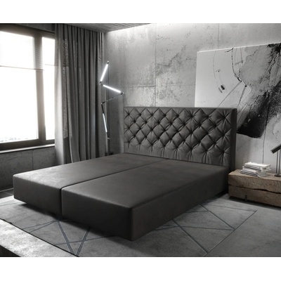 Delife Boxspring Dream-Great koženka antracitová