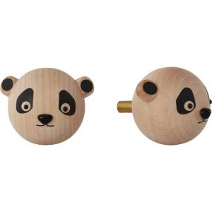 OYOY Mini Стенна кука от масивен бук в естествен цвят Panda - OYOY Mini (M1032)