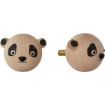 OYOY Mini Стенна кука от масивен бук в естествен цвят Panda - OYOY Mini (M1032)