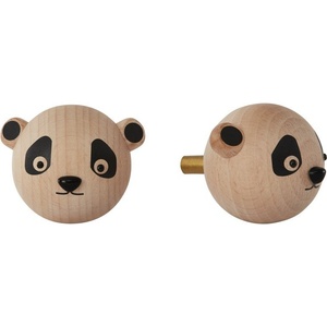 OYOY Mini Стенна кука от масивен бук в естествен цвят Panda - OYOY Mini (M1032)