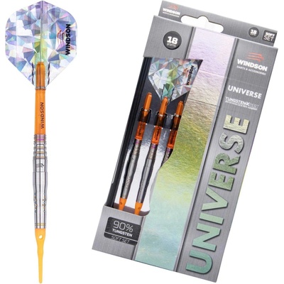 Softové šipky Windson UNIVERSE 18 G Stříbrná,Oranžová,Mix