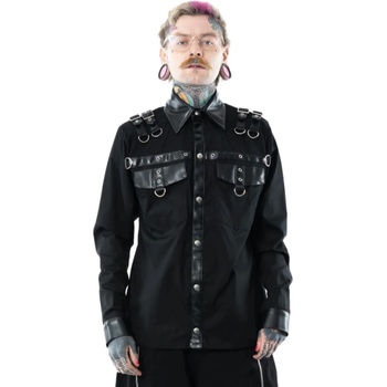 Poizen industries мъжка риза poizen industries - ajani - ЧЕРНА - poi1462