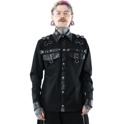 Poizen industries мъжка риза poizen industries - ajani - ЧЕРНА - poi1462