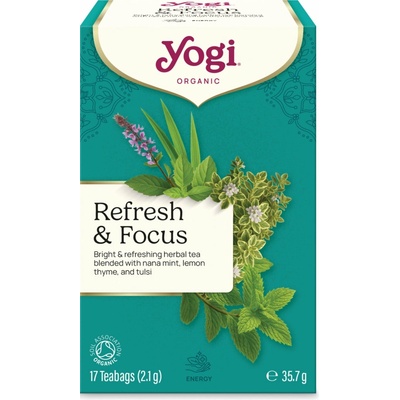 Yogi Čaj bylinný Refresh & Focus BIO 17 x 2,1 g