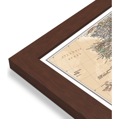 National Geographic Afrika - nástěnná mapa Executive 60 x 80 cm Varianta: mapa v dřevěném rámu, Provedení: Pegi višeň